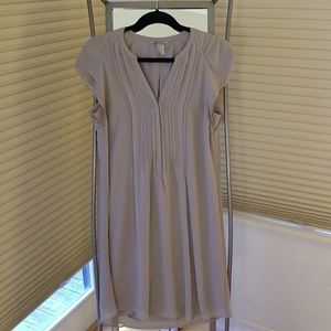 H&M size 8 beige tulip sleeve dress